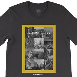 National Geographic Vintage B&W Photo Collage T-Shirt