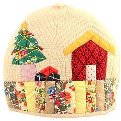 Christmas Time Quilted Cotton Tea Cozy