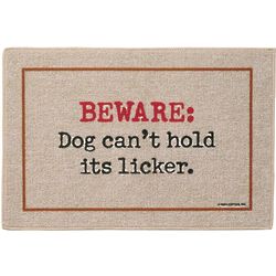 Beware Dog Can't Hold It's Licker Doormat
