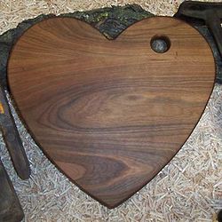 Valentine Heart Wood Cutting Board