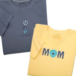 Mother's Day Life is Good Women's Short-Sleeve Crusher Tee