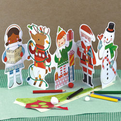 Holiday Paper Doll Chain Decoration Kit