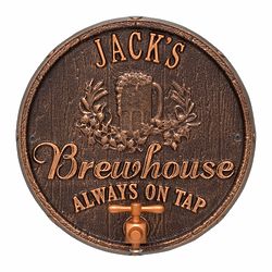Personalized Always on Tap Brewhouse Plaque