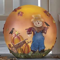 Autumn Scarecrow Lighted Globe