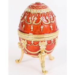 Endless Love Red Imperial Egg Musical Trinket Box