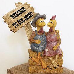 Welcome to Our Roost Rooster Figurine