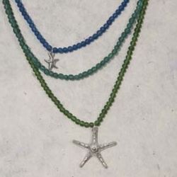 3 Strand Starfish Necklace