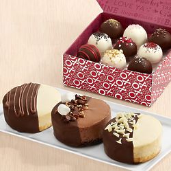 Dipped Cheesecake Trio & 9 Valentine's Cake Truffles Gift Box