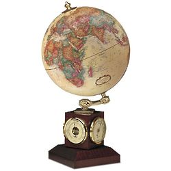 Globe with Barometer, Thermometer, and Hygrometer