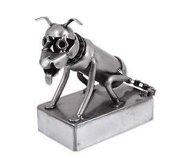 Shiny Dog Upcycled Metal Sculpture