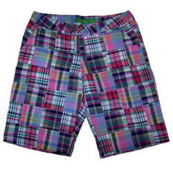 Ladies Truro Creek Madras Patchwork Bermuda Shorts - FindGift.com