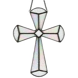 8" Stained Glass Cross Window Ornament