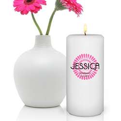 Personalized Round Bouncy Bouquet Friendship Candle