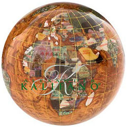 Large Copper Opalite Globe Paperweight