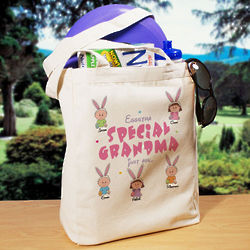 Eggstra Special Personalized Easter Canvas Tote Bag