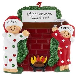 Personalized Hanging Stockings Couple Christmas Ornament