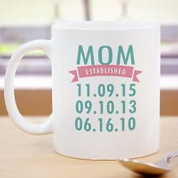 Personalized Mom Established Mug