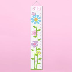 Customized Butterflies and Blooms Height Chart
