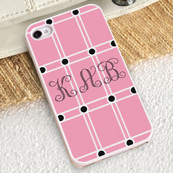 Perky Pink iPhone Case with White Trim