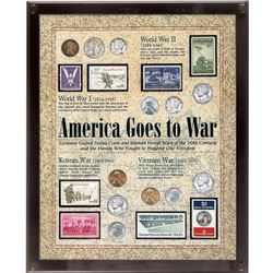 America at War Framed Coin & Stamp Set