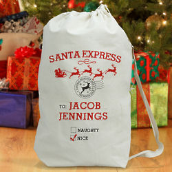 Personalized Santa Gift Bag