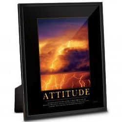 Positive Attitude Framed Desktop Print