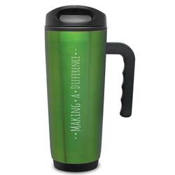 Making a Difference Travel Mug with Handle and Twisting Lid