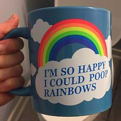 I'm So Happy I Could Poop Rainbows Giant Mug