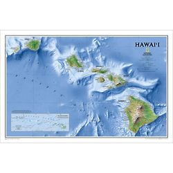 Hawaii Laminated Wall Map