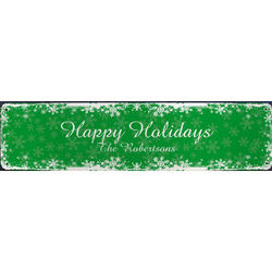 Personalized Holiday Metal Wall Sign