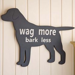 Wag More Bark Less Wooden Wall Decor