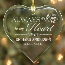 Personalized Memorial Heart Ornament