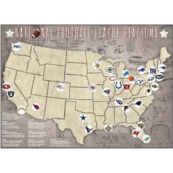 National Football League Stadiums Tracking Map