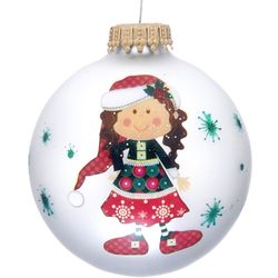 Santa's Elf Personalized Little Girl Christmas Ornament