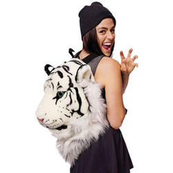 White Tiger Animal Head Backpack