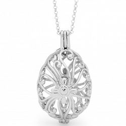Sterling Silver Tranquility Necklace with Scented Jewelstones