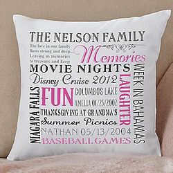Personalized Remember When Family Pillow
