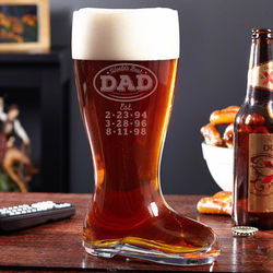World's Best Dad Engraved Beer Boot
