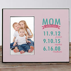 Personalized Mom Established Printed Picture Frame