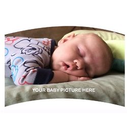 Custom Birth Announcement Clear Acrylic 8x10 Curved Photo Panel