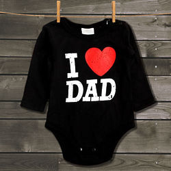 Infant's I Heart Dad Bodysuit