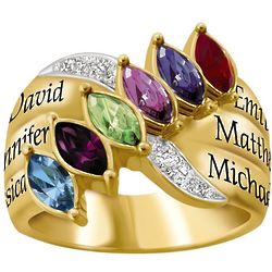 All in the Family Personalized Ring