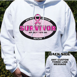 Breast Cancer Survivor Hooded Sweatshirt