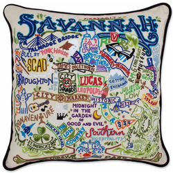 Hand-Embroidered Savannah Pillow