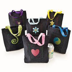 Embroidered Pocket Tote Bags