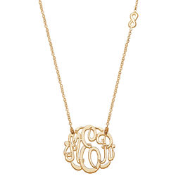 Gold-Plated Monogram Necklace with Infinity Charm