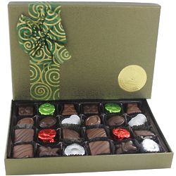 Fancy Holiday Assortment Organic Chocolates Gift Box