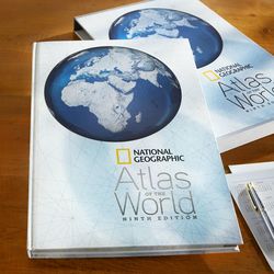 National Geographic 9th Edition Atlas of the World Hardcover Book