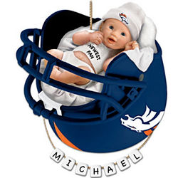 Personalized Denver Broncos Baby's First Christmas Ornament