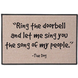 Dog's Let Me Sing the Song of My People Doormat